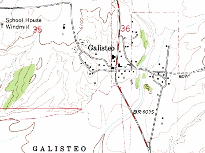 Topographic Map of Galisteo, NM Topographic Map of Galisteo, NM
