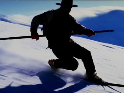 Telemark Skier with lurk Telemark Skier with lurk