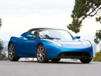 Blue Tesla Roadster
